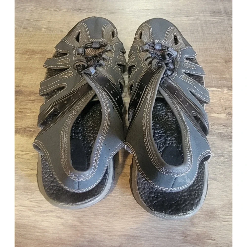 Ozark Trail Sandals Closed Toe Men's‎ 10 Gray Adjustable Comfortable Hiking